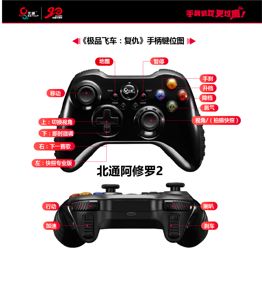 北通阿修罗2极品飞车20复仇手柄键位图